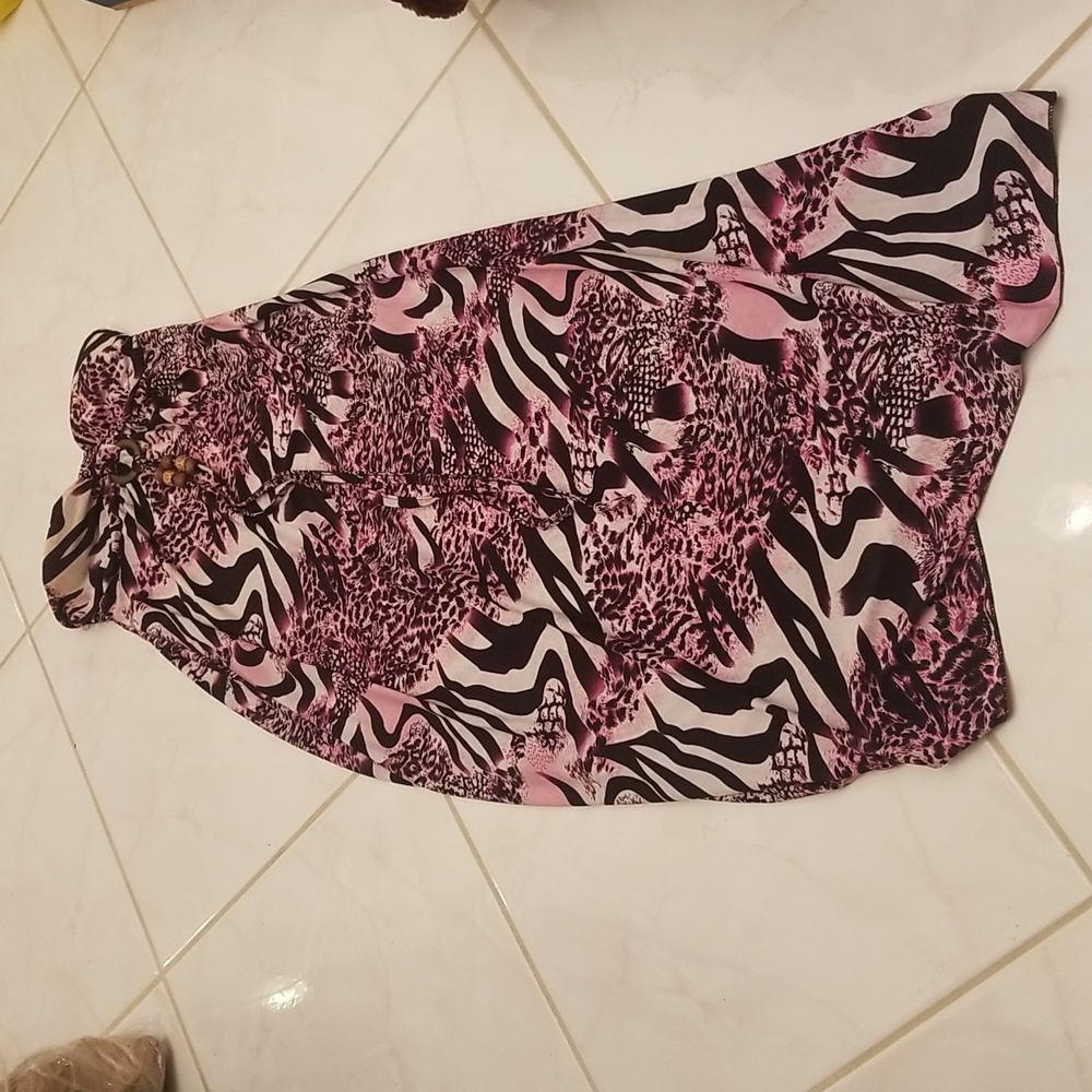 Size medium pink 3rd and striped dress